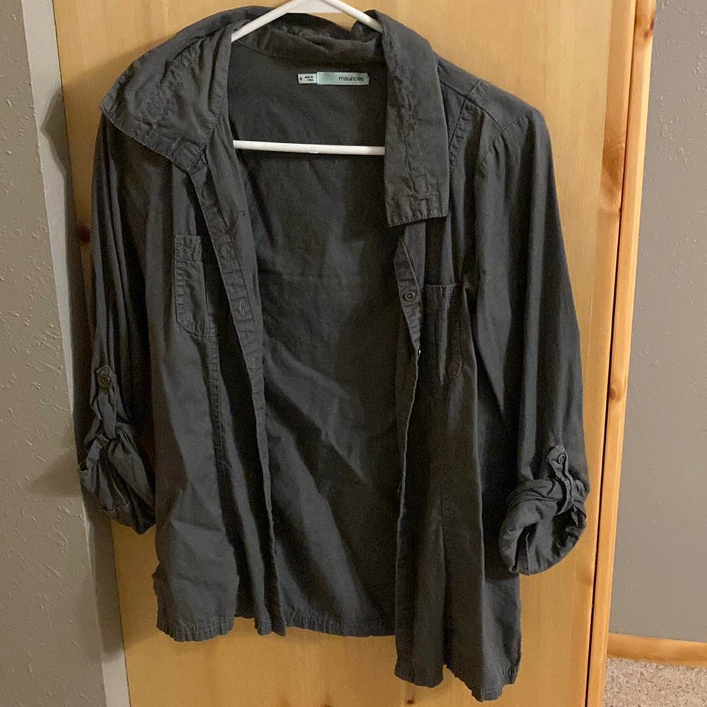 Grey Button Up